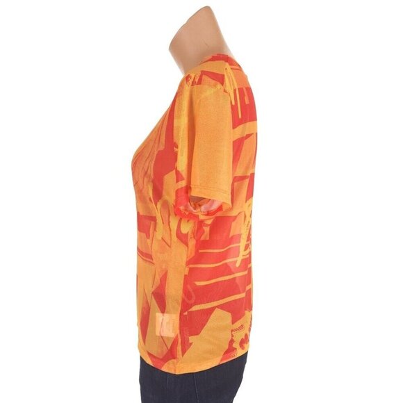 Miaou Recycled Polyester T-shirt Plus Size 2XL Womens Stone Orange $100 - Picture 5 of 13